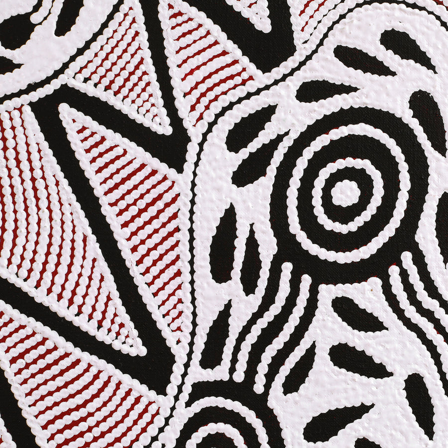 Aboriginal Artwork by Ursula Napangardi Hudson, Pikilyi Jukurrpa (Vaughan Springs Dreaming), 183x91cm