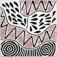 Aboriginal Artwork by Ursula Napangardi Hudson, Pikilyi Jukurrpa (Vaughan Springs Dreaming), 30x30cm
