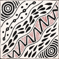 Aboriginal Artwork by Ursula Napangardi Hudson, Pikilyi Jukurrpa (Vaughan Springs Dreaming), 30x30cm