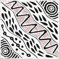 Aboriginal Artwork by Ursula Napangardi Hudson, Pikilyi Jukurrpa (Vaughan Springs Dreaming), 30x30cm