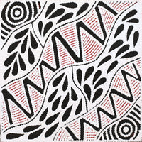 Aboriginal Artwork by Ursula Napangardi Hudson, Pikilyi Jukurrpa (Vaughan Springs Dreaming), 30x30cm