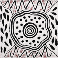 Aboriginal Artwork by Ursula Napangardi Hudson, Pikilyi Jukurrpa (Vaughan Springs Dreaming), 30x30cm