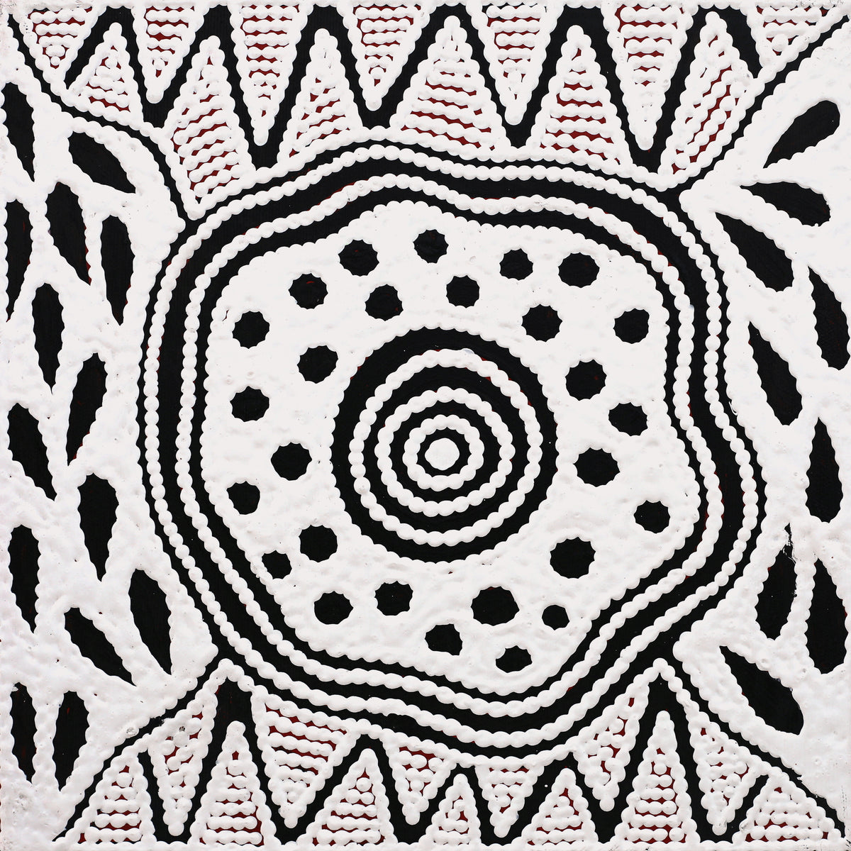 Aboriginal Art by Ursula Napangardi Hudson, Pikilyi Jukurrpa (Vaughan Springs Dreaming), 30x30cm - ART ARK®