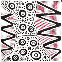 Aboriginal Artwork by Ursula Napangardi Hudson, Pikilyi Jukurrpa (Vaughan Springs Dreaming), 30x30cm