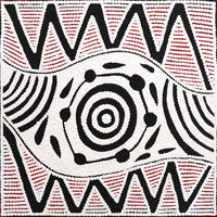 Aboriginal Artwork by Ursula Napangardi Hudson, Pikilyi Jukurrpa (Vaughan Springs Dreaming), 30x30cm