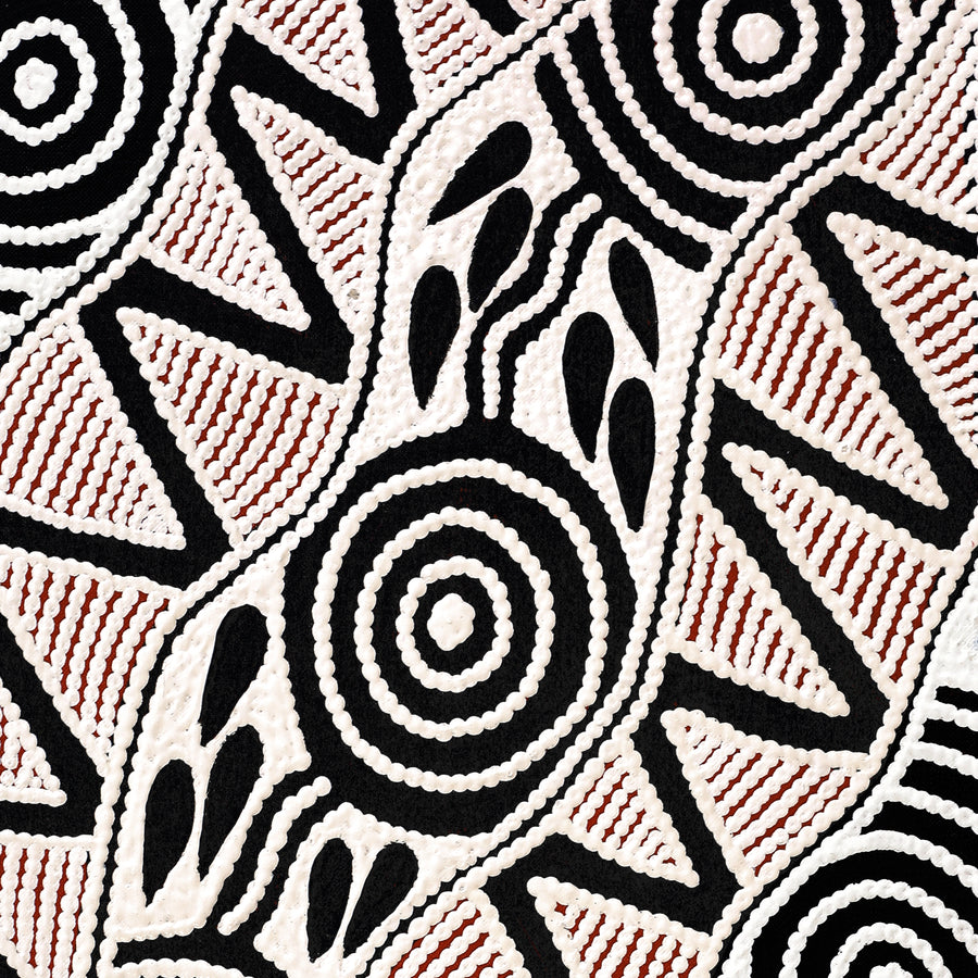 Aboriginal Artwork by Ursula Napangardi Hudson, Pikilyi Jukurrpa (Vaughan Springs Dreaming), 61x30cm
