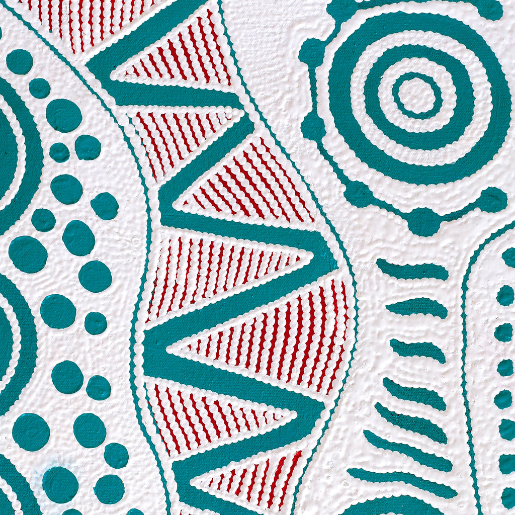 Aboriginal Artwork by Ursula Napangardi Hudson, Pikilyi Jukurrpa (Vaughan Springs Dreaming), 61x30cm