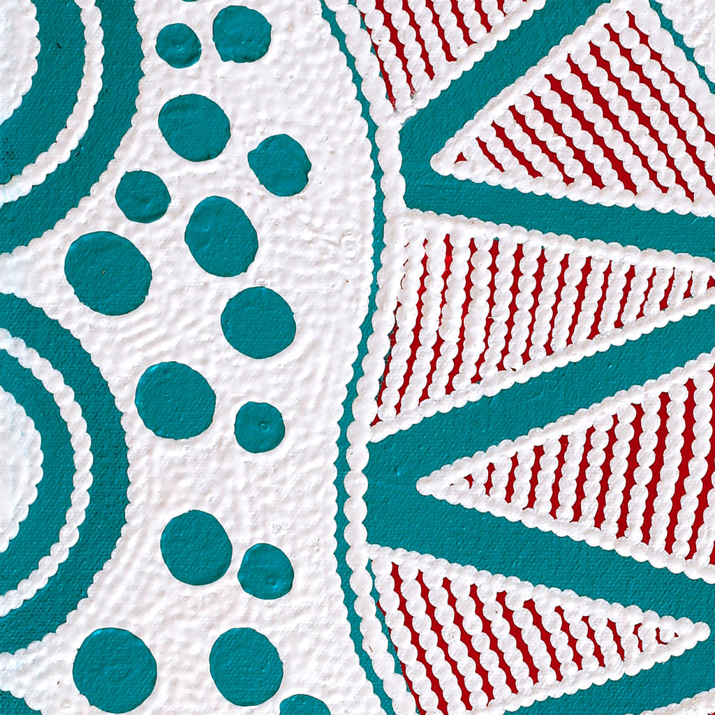 Aboriginal Artwork by Ursula Napangardi Hudson, Pikilyi Jukurrpa (Vaughan Springs Dreaming), 61x30cm