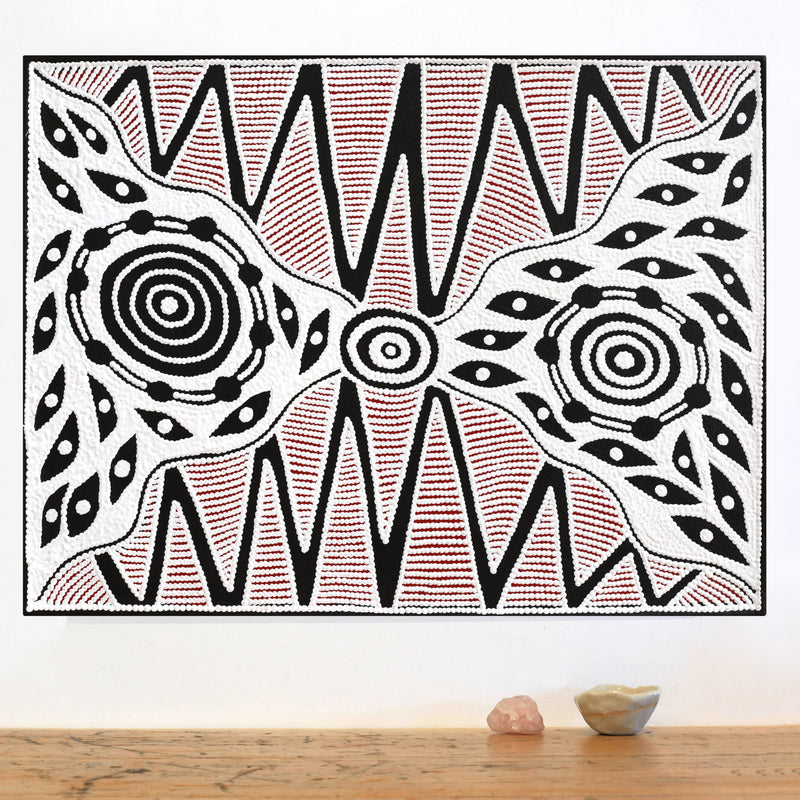 Aboriginal Artwork by Ursula Napangardi Hudson, Pikilyi Jukurrpa (Vaughan Springs Dreaming), 61x46cm