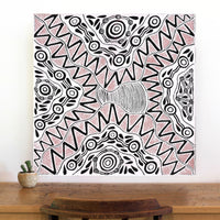 Aboriginal Artwork by Ursula Napangardi Hudson, Pikilyi Jukurrpa (Vaughan Springs Dreaming), 76x76cm