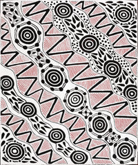 Aboriginal Artwork by Ursula Napangardi Hudson, Pikilyi Jukurrpa (Vaughan Springs Dreaming), 91x76cm