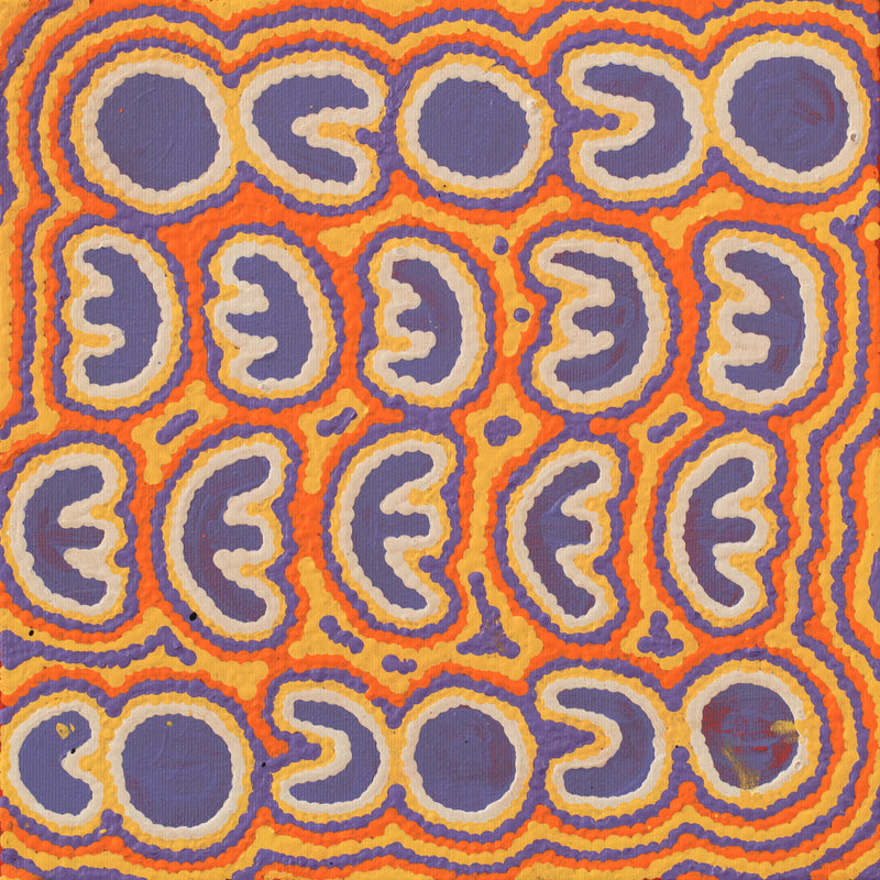 Aboriginal Artwork by Ursula Napanangka Butcher, Janganpa Jukurrpa (Brush-tail Possum Dreaming) - Mawurrji, 30x30cm