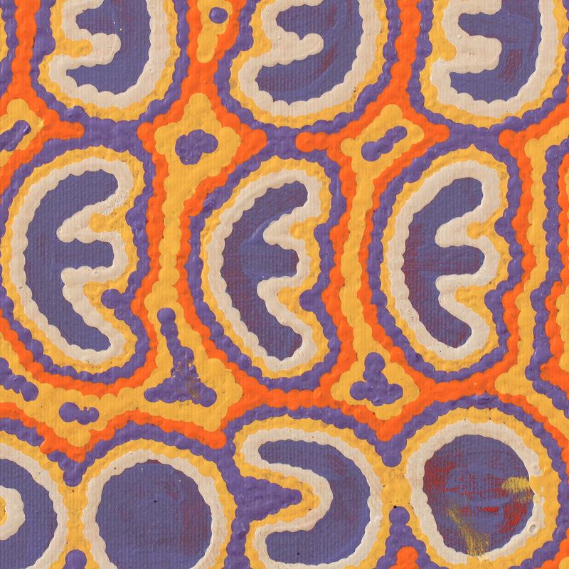Aboriginal Artwork by Ursula Napanangka Butcher, Janganpa Jukurrpa (Brush-tail Possum Dreaming) - Mawurrji, 30x30cm