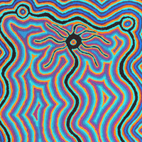Aboriginal Artwork by Ursula Napanangka Butcher, Janganpa Jukurrpa (Brush-tail Possum Dreaming) - Mawurrji, 76x46cm