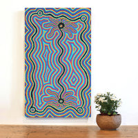 Aboriginal Artwork by Ursula Napanangka Butcher, Janganpa Jukurrpa (Brush-tail Possum Dreaming) - Mawurrji, 76x46cm