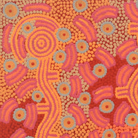 Aboriginal Artwork by Ursula Nampijinpa Collins, Ngapa Jukurrpa (Water Dreaming) - Pirlinyarnu, 30x30cm