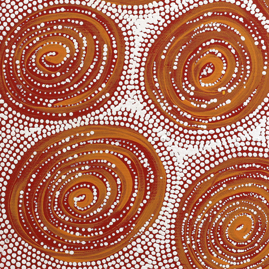 Aboriginal Artwork by Valda Napangardi Granites, Ngalyipi Jukurrpa (Snakevine Dreaming) - Mina Mina, 30x30cm