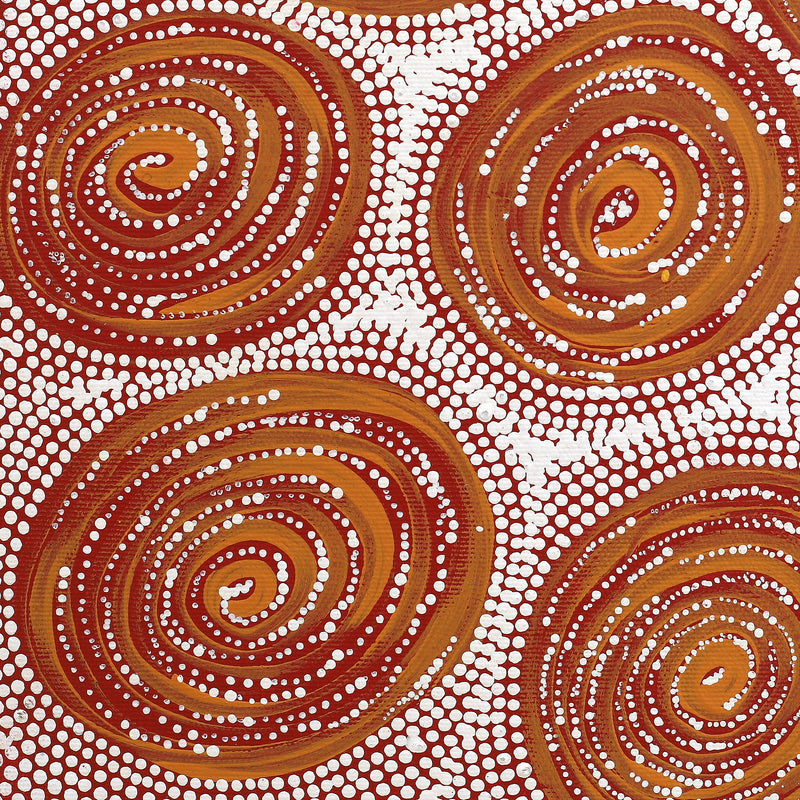 Aboriginal Artwork by Valda Napangardi Granites, Ngalyipi Jukurrpa (Snakevine Dreaming) - Mina Mina, 30x30cm