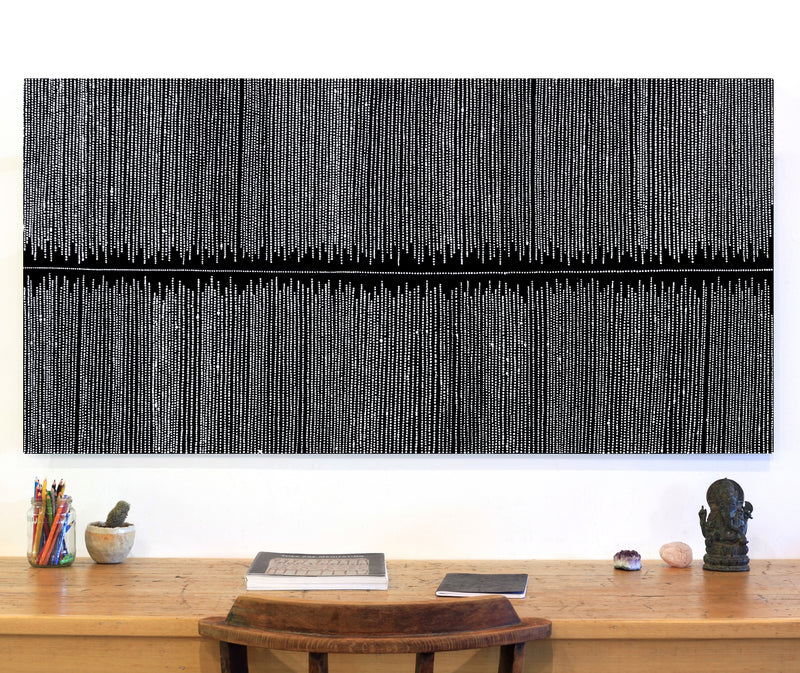 Aboriginal Artwork by Valda Napangardi Granites, Mina Mina Jukurrpa, 152x76cm