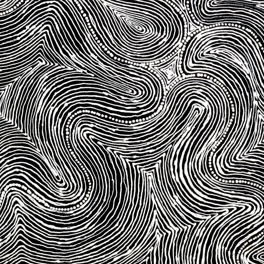 Aboriginal Artwork by Valda Napangardi Granites, Mina Mina Jukurrpa (Mina Mina Dreaming), 46x46cm