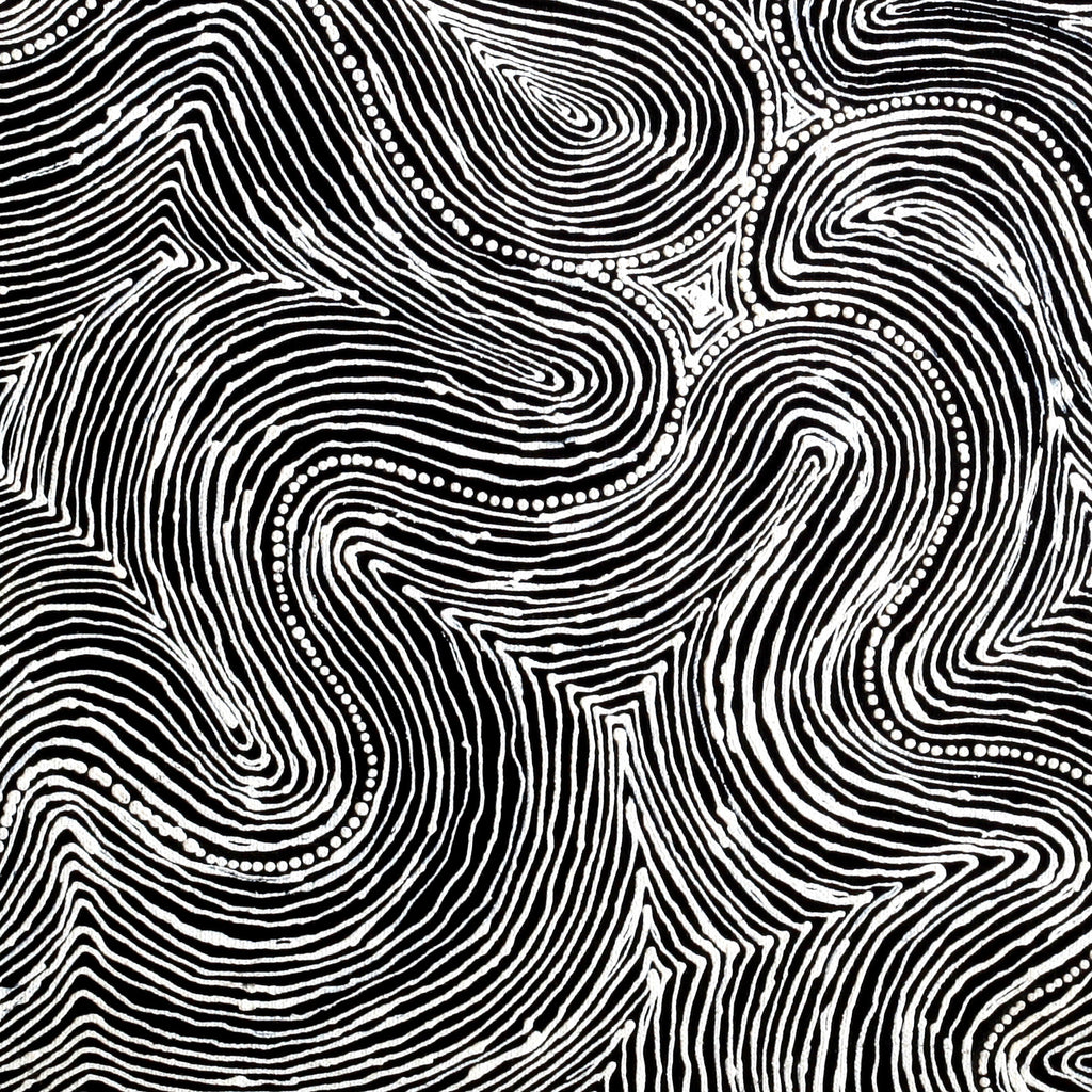Aboriginal Artwork by Valda Napangardi Granites, Mina Mina Jukurrpa (Mina Mina Dreaming), 46x46cm