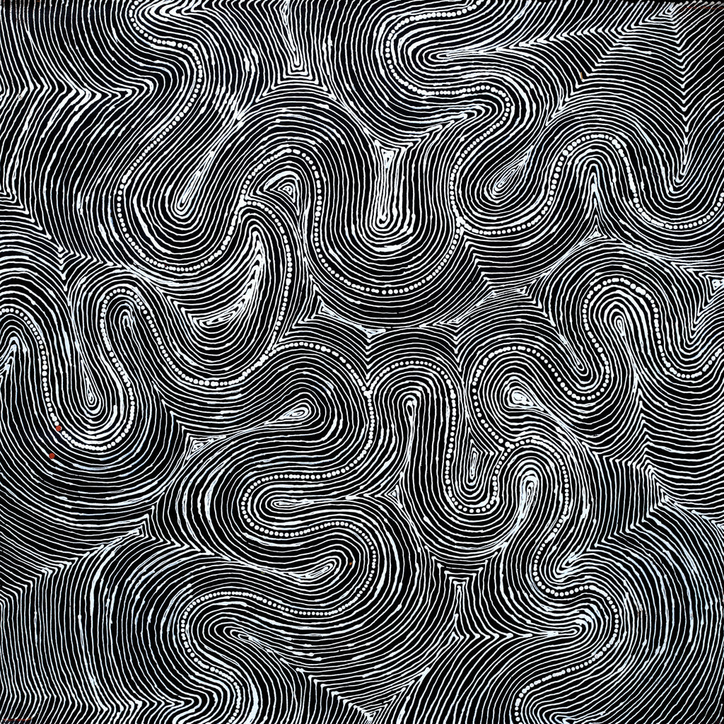 Aboriginal Artwork by Valda Napangardi Granites, Mina Mina Jukurrpa (Mina Mina Dreaming), 46x46cm