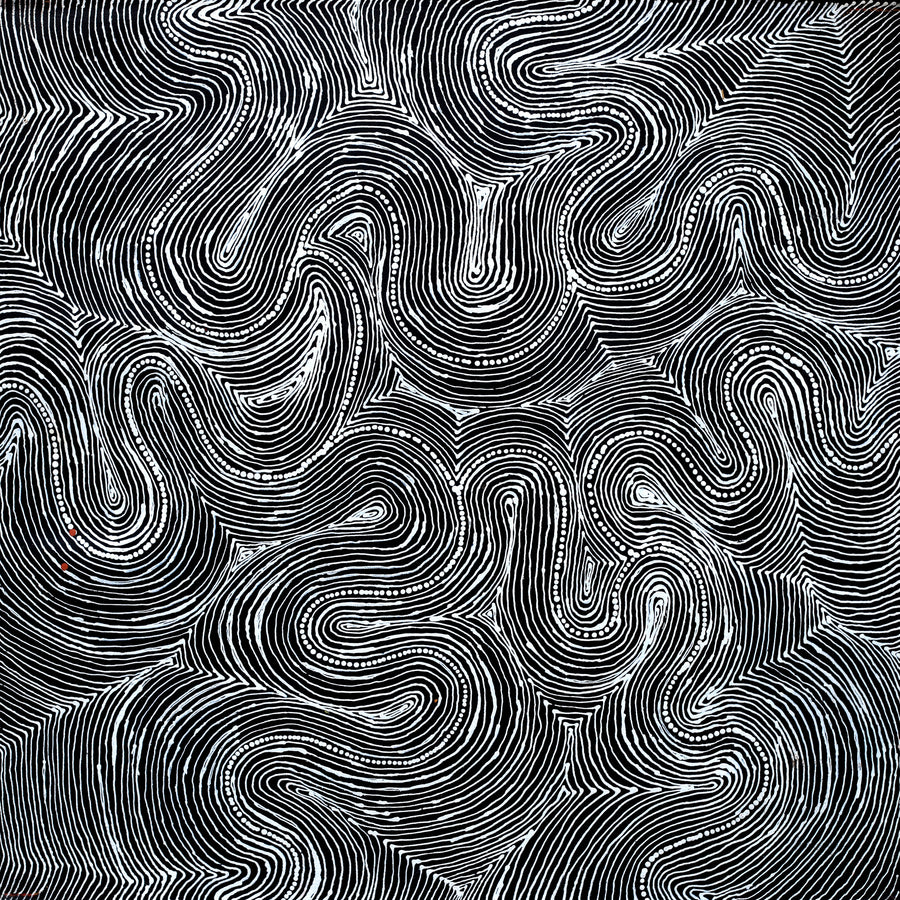 Aboriginal Artwork by Valda Napangardi Granites, Mina Mina Jukurrpa (Mina Mina Dreaming), 46x46cm