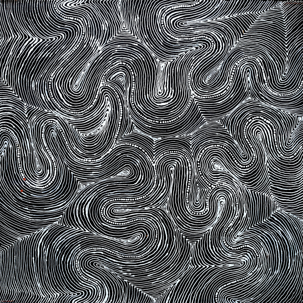 Aboriginal Artwork by Valda Napangardi Granites,  Mina Mina Jukurrpa (Mina Mina Dreaming), 46x46cm - ART ARK®