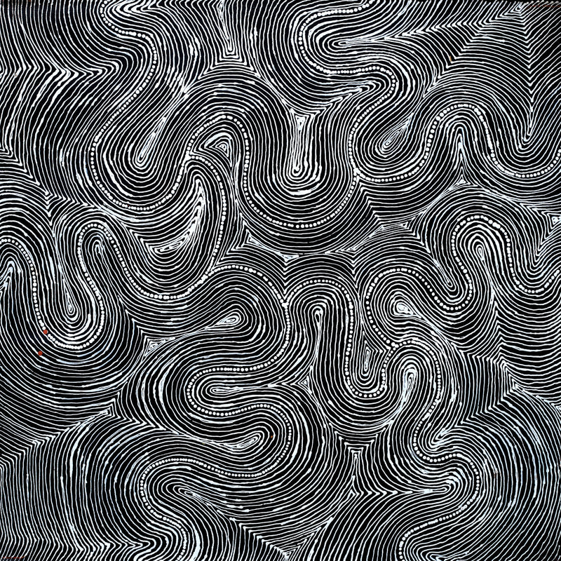 Aboriginal Artwork by Valda Napangardi Granites, Mina Mina Jukurrpa (Mina Mina Dreaming), 46x46cm