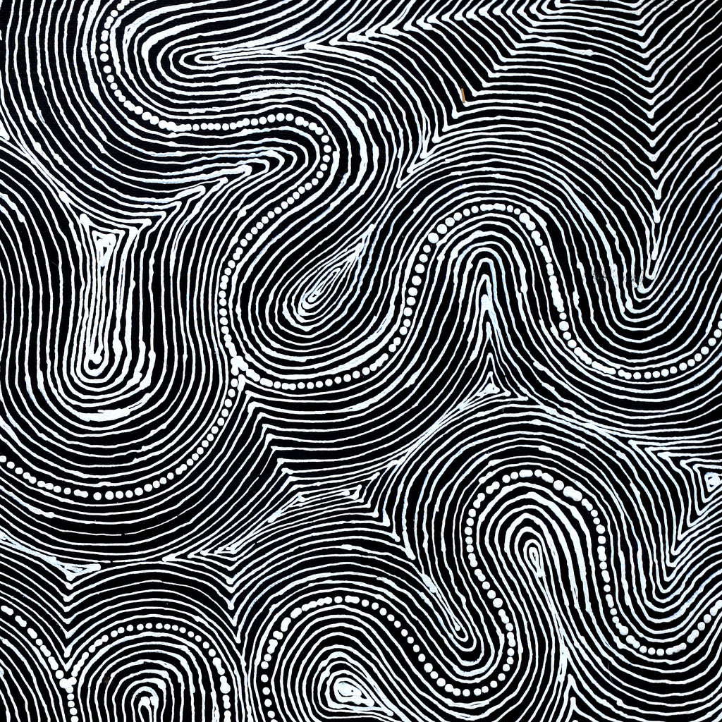 Aboriginal Artwork by Valda Napangardi Granites, Mina Mina Jukurrpa (Mina Mina Dreaming), 46x46cm