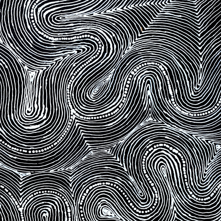 Aboriginal Artwork by Valda Napangardi Granites, Mina Mina Jukurrpa (Mina Mina Dreaming), 46x46cm