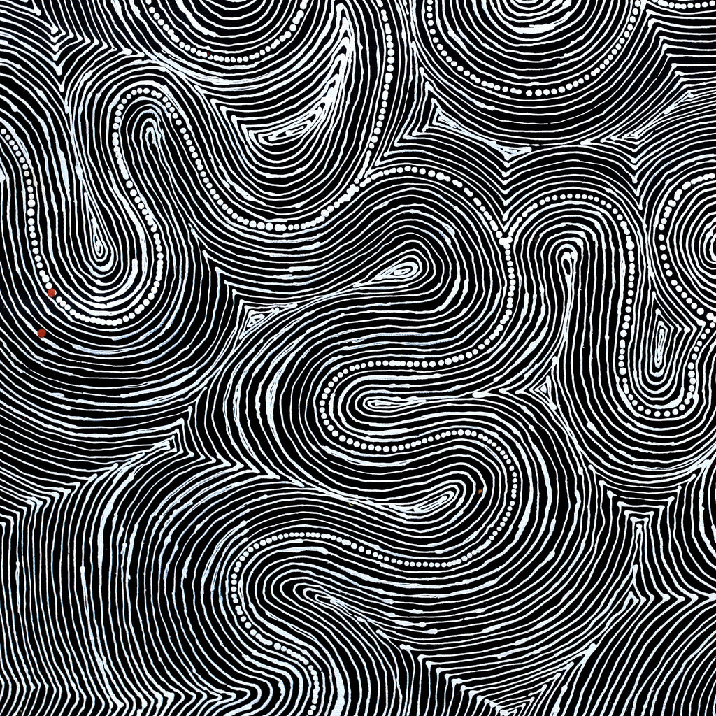 Aboriginal Artwork by Valda Napangardi Granites,  Mina Mina Jukurrpa (Mina Mina Dreaming), 46x46cm - ART ARK®
