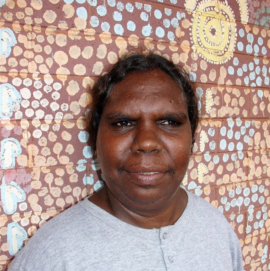 Aboriginal Artwork by Valda Napangardi Granites, Mina Mina Jukurrpa (Mina Mina Dreaming), 107x61cm