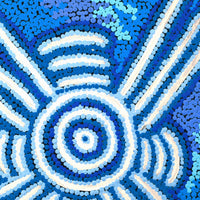 Aboriginal Artwork by Valentine Nakamarra White, Lukarrara Jukurrpa, 30x30cm