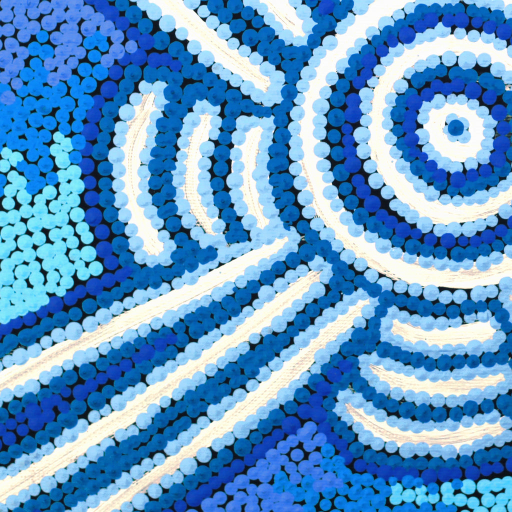Aboriginal Artwork by Valentine Nakamarra White, Lukarrara Jukurrpa, 30x30cm