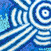 Aboriginal Artwork by Valentine Nakamarra White, Lukarrara Jukurrpa, 30x30cm