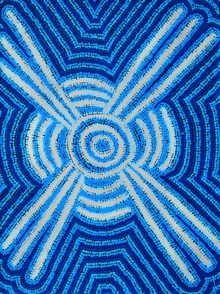 Aboriginal Art by Valentine Nakamarra White, Lukarrara Jukurrpa, 61x46cm - ART ARK®