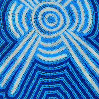Aboriginal Artwork by Valentine Nakamarra White, Lukarrara Jukurrpa, 61x46cm