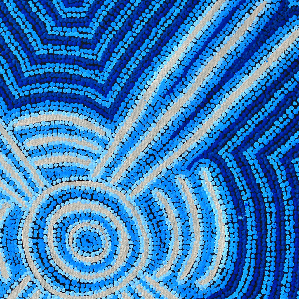 Aboriginal Artwork by Valentine Nakamarra White, Lukarrara Jukurrpa, 61x46cm