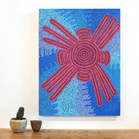 Aboriginal Artwork by Valentine Nakamarra White, Lukarrara Jukurrpa, 61x46cm