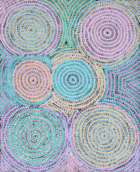 Aboriginal Artwork by Valerie Napanangka Marshall, Karnta Jukurrpa (women's Dreaming), 76x61cm