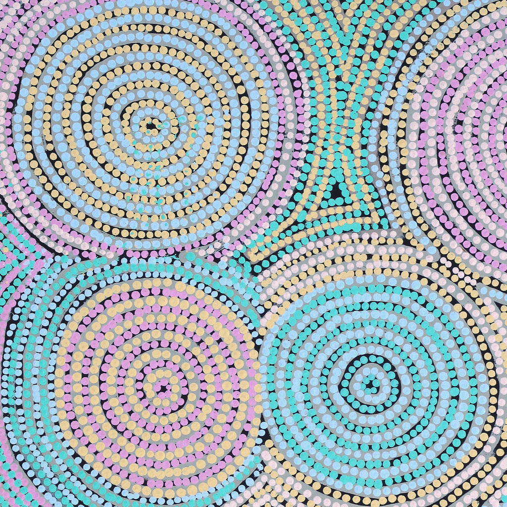 Aboriginal Artwork by Valerie Napanangka Marshall, Karnta Jukurrpa (women's Dreaming), 76x61cm