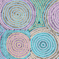 Aboriginal Artwork by Valerie Napanangka Marshall, Karnta Jukurrpa (women's Dreaming), 76x61cm