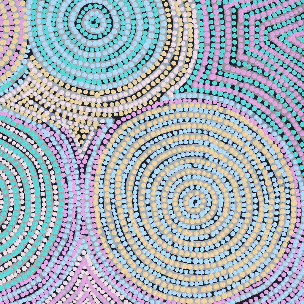 Aboriginal Artwork by Valerie Napanangka Marshall, Karnta Jukurrpa (women's Dreaming), 76x61cm