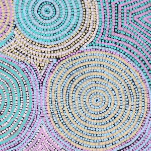 Aboriginal Artwork by Valerie Napanangka Marshall, Karnta Jukurrpa (women's Dreaming), 76x61cm - ART ARK®