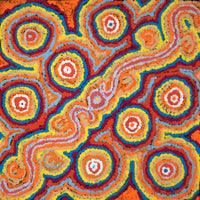 Aboriginal Artwork by Valerie Napurrurla Morris, Lukarrara Jukurrpa, 30x30cm