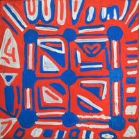 Aboriginal Artwork by Valma Nakamarra White, Mina Mina Jukurrpa (Mina Mina Dreaming) - Ngalyipi, 30x30cm