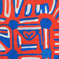 Aboriginal Artwork by Valma Nakamarra White, Mina Mina Jukurrpa (Mina Mina Dreaming) - Ngalyipi, 30x30cm