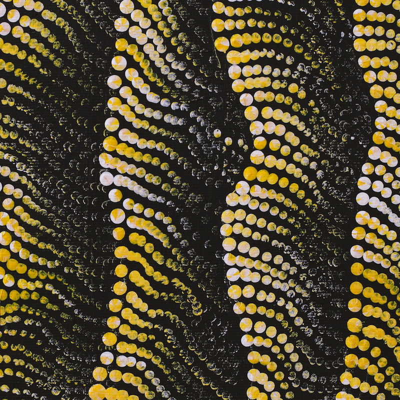 Aboriginal Artwork by Vanessa Nampijinpa Brown, Pamapardu Jukurrpa (Flying Ant Dreaming) - Warntungurru, 30x30cm