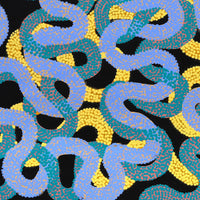 Aboriginal Artwork by Vanetta Nampijinpa Hudson, Warlukurlangu Jukurrpa (Fire country Dreaming), 122x122cm